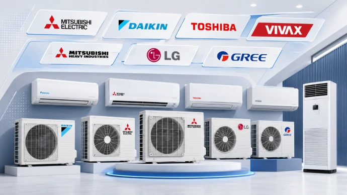 Wide range of air conditioning systems and HVAC brands